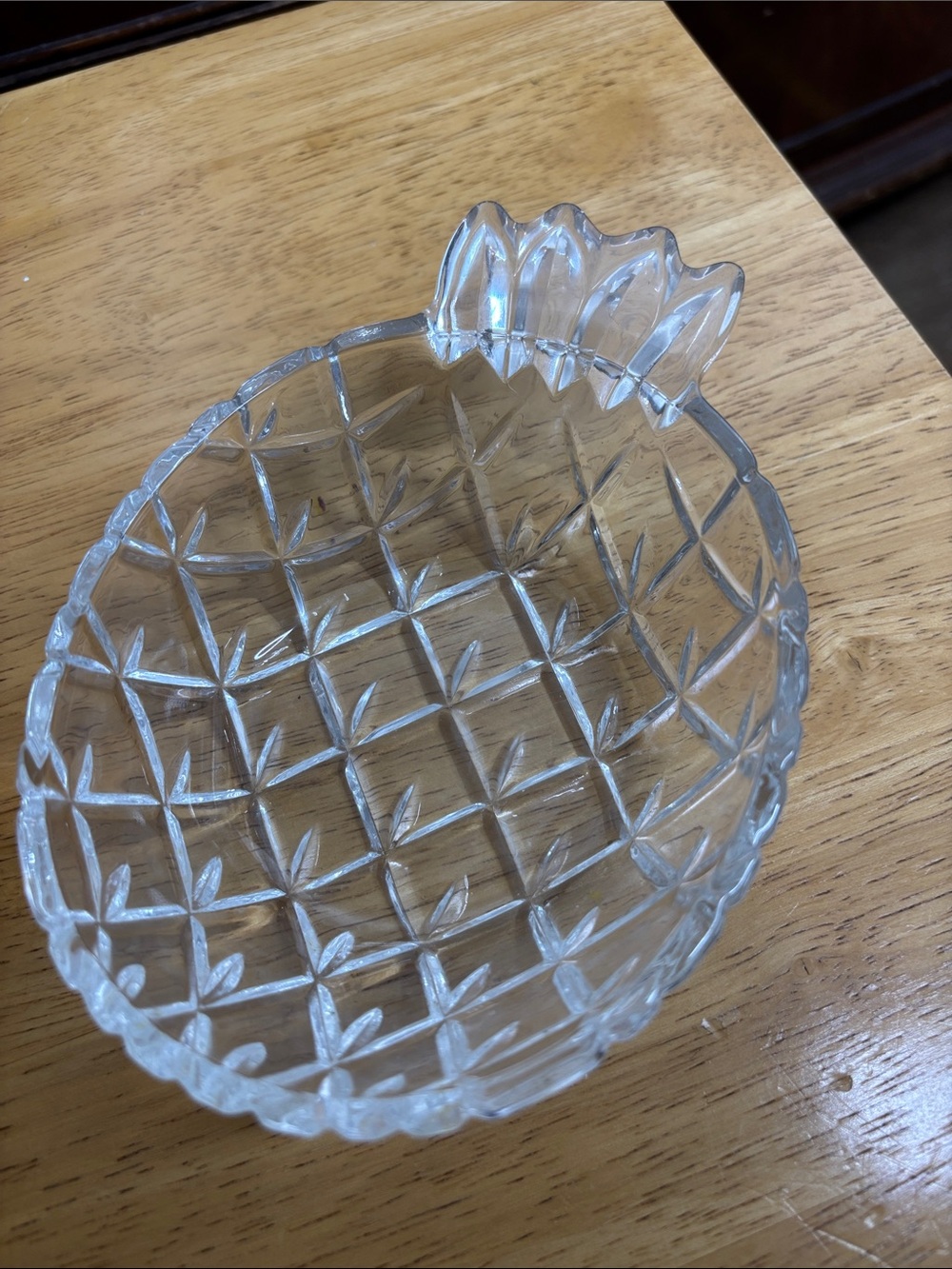 Clear Glass Pineapple Dish